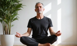 Man meditating peacefully